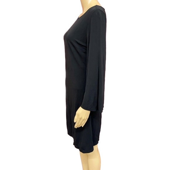 Boston Proper Black bell sleeved Shift dress size medium - Picture 3 of 5